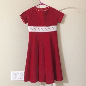 Girls Holiday Candy Cane Velvet dress sz 7